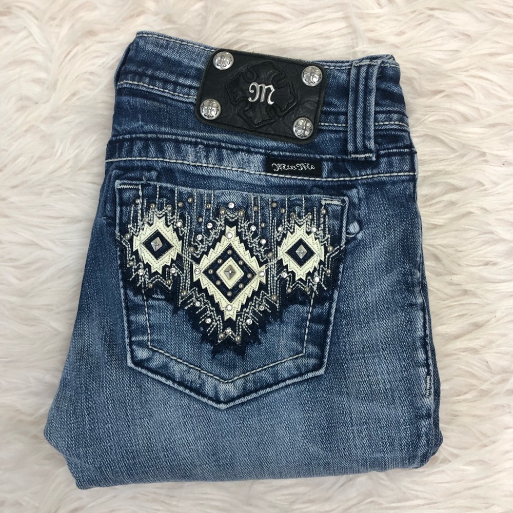 Miss Me Women’s 27 Waist Boot Cut Zip Jeans